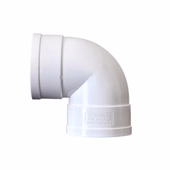 90도 팔꿈치 PVC 배수 시스템 배관 75*2.3mm 흰색